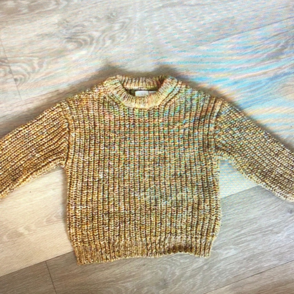 Cozy Knit Sweater in Yellow and Brown